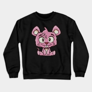 Pink Pixel Bear - low-bit graphics - gift idea Crewneck Sweatshirt